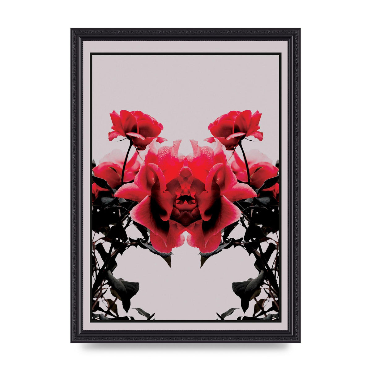 Symmetrical Flower One Wall Art - A3 framed