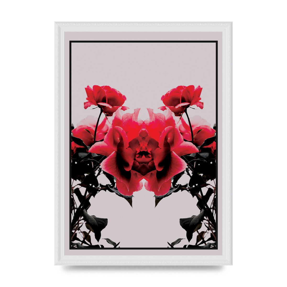 Symmetrical Flower One Wall Art - A3 framed