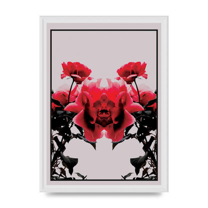 Symmetrical Flower One Wall Art - A3 framed