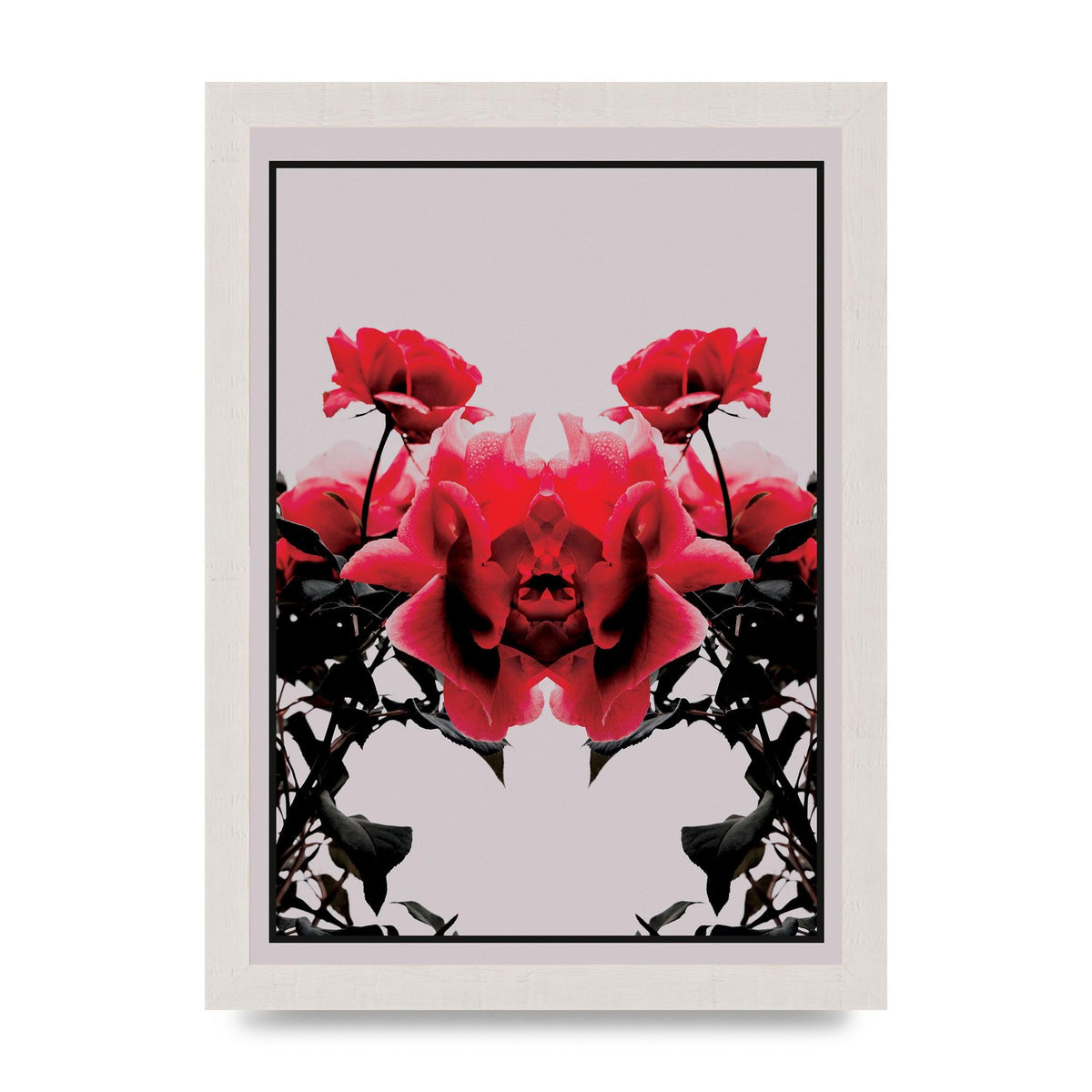 Symmetrical Flower One Wall Art - A4 framed