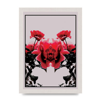 Symmetrical Flower One Wall Art - A4 framed