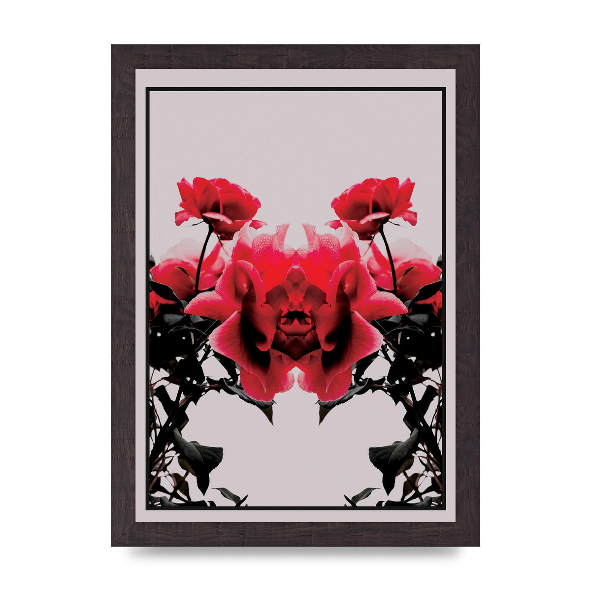 Symmetrical Flower One Wall Art - A4 framed