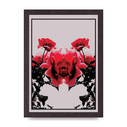 Symmetrical Flower One Wall Art - A4 framed