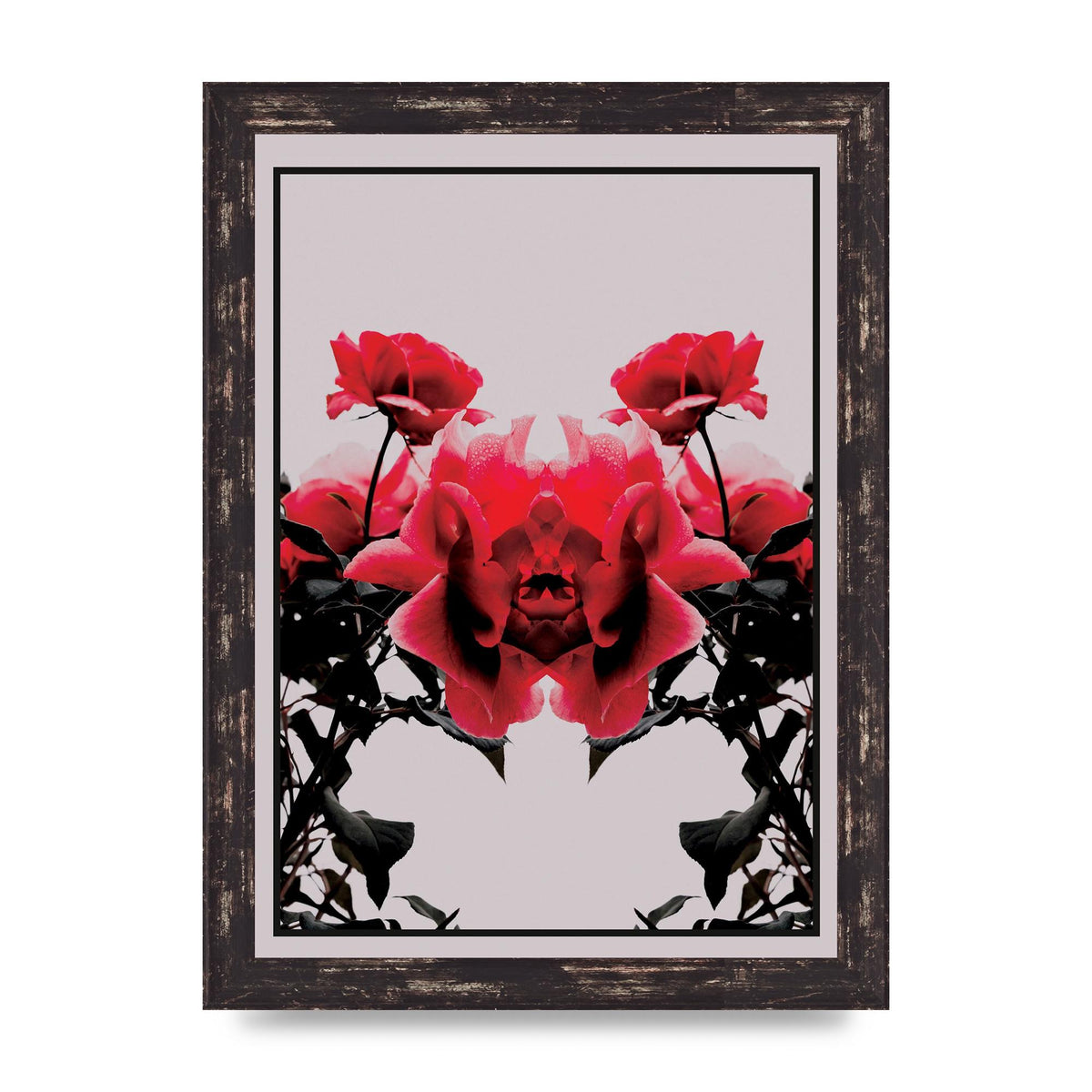 Symmetrical Flower One Wall Art - A4 framed