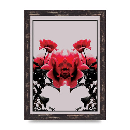Symmetrical Flower One Wall Art - A4 framed