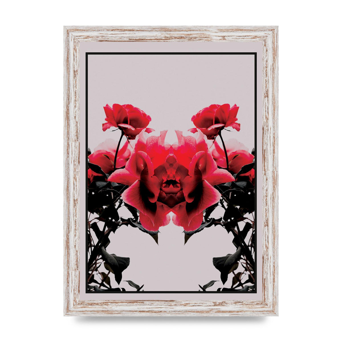 Symmetrical Flower One Wall Art - A4 framed