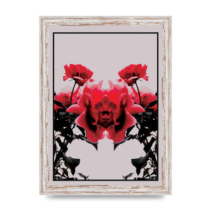Symmetrical Flower One Wall Art - A4 framed