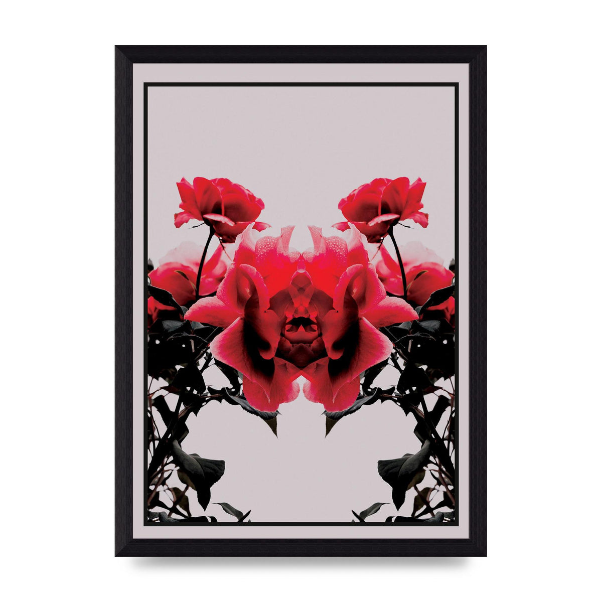 Symmetrical Flower One Wall Art - A4 framed