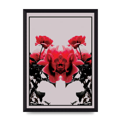 Symmetrical Flower One Wall Art - A4 framed