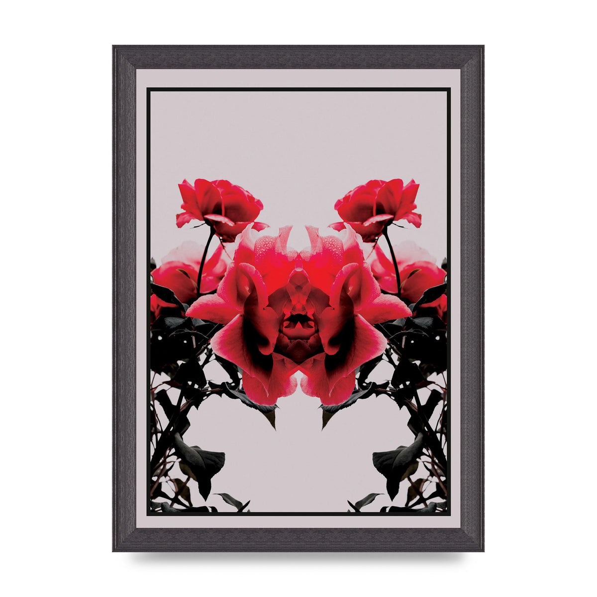 Symmetrical Flower One Wall Art - A4 framed