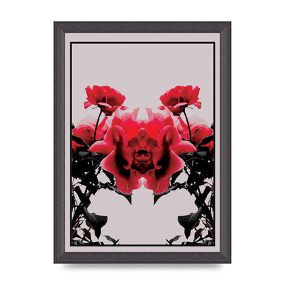 Symmetrical Flower One Wall Art - A4 framed