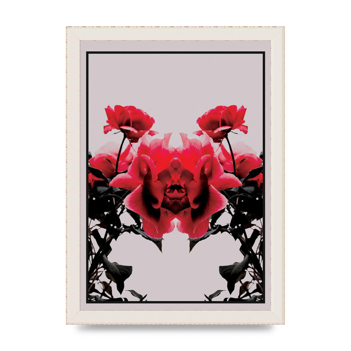 Symmetrical Flower One Wall Art - A4 framed