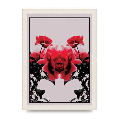 Symmetrical Flower One Wall Art - A4 framed