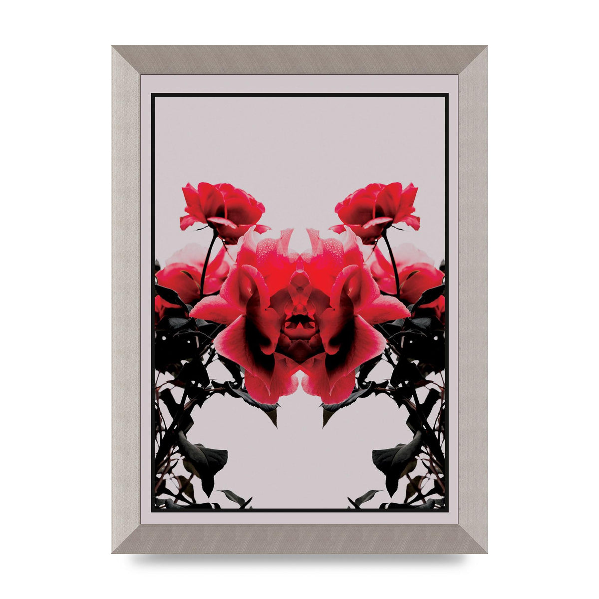 Symmetrical Flower One Wall Art - A4 framed