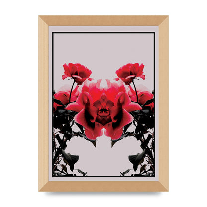 Symmetrical Flower One Wall Art - A4 framed