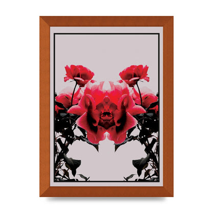 Symmetrical Flower One Wall Art - A4 framed