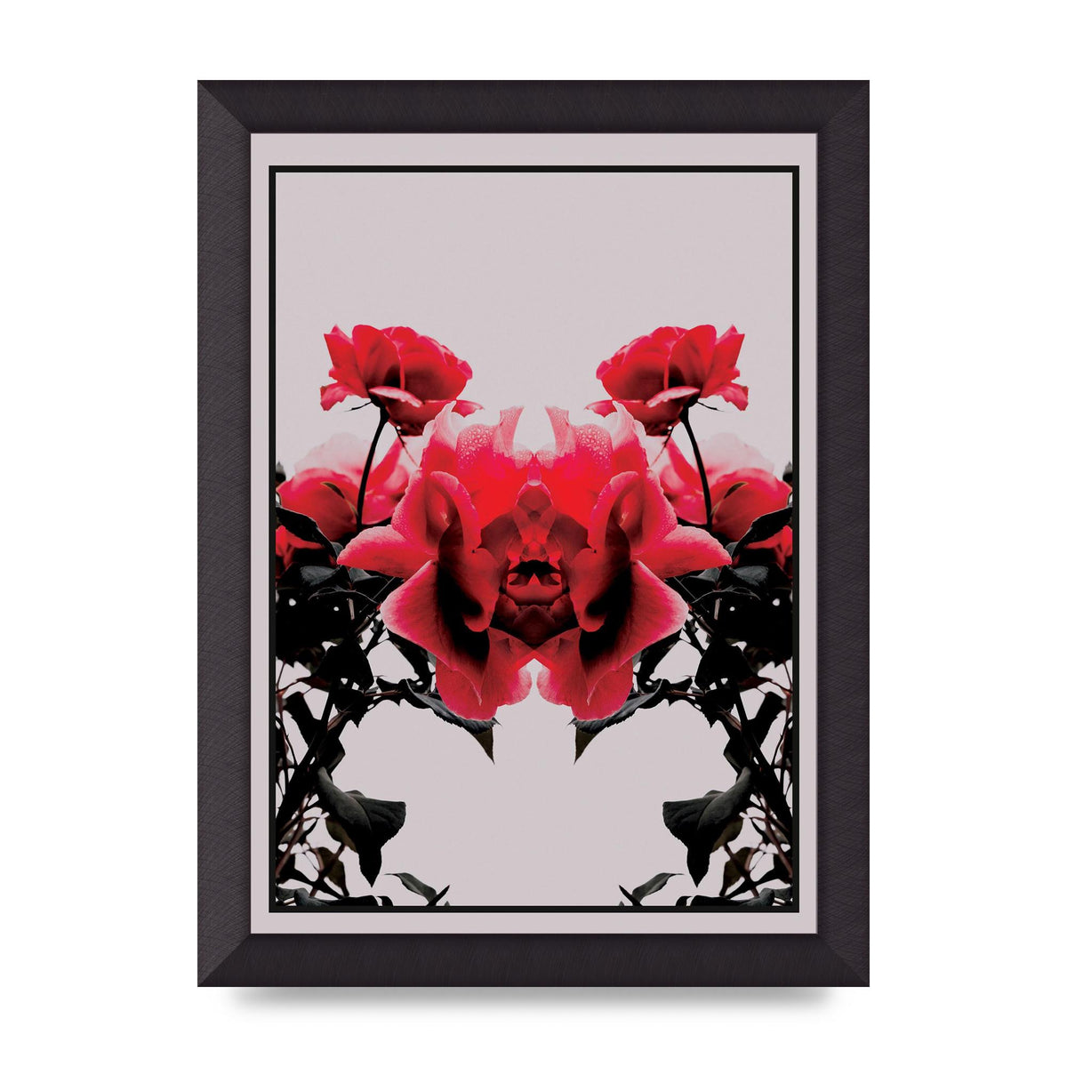 Symmetrical Flower One Wall Art - A4 framed