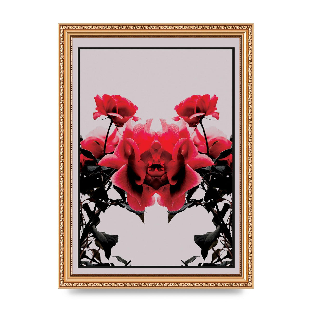 Symmetrical Flower One Wall Art - A4 framed
