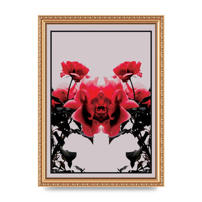 Symmetrical Flower One Wall Art - A4 framed