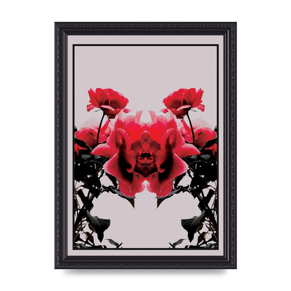 Symmetrical Flower One Wall Art - A4 framed