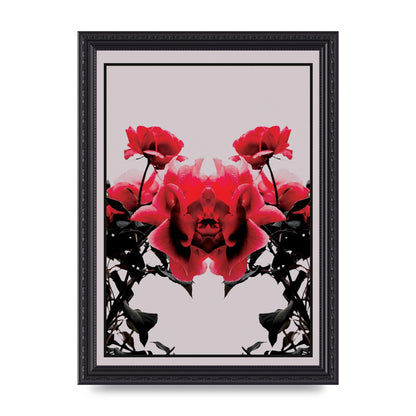 Symmetrical Flower One Wall Art - A4 framed