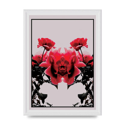 Symmetrical Flower One Wall Art - A4 framed