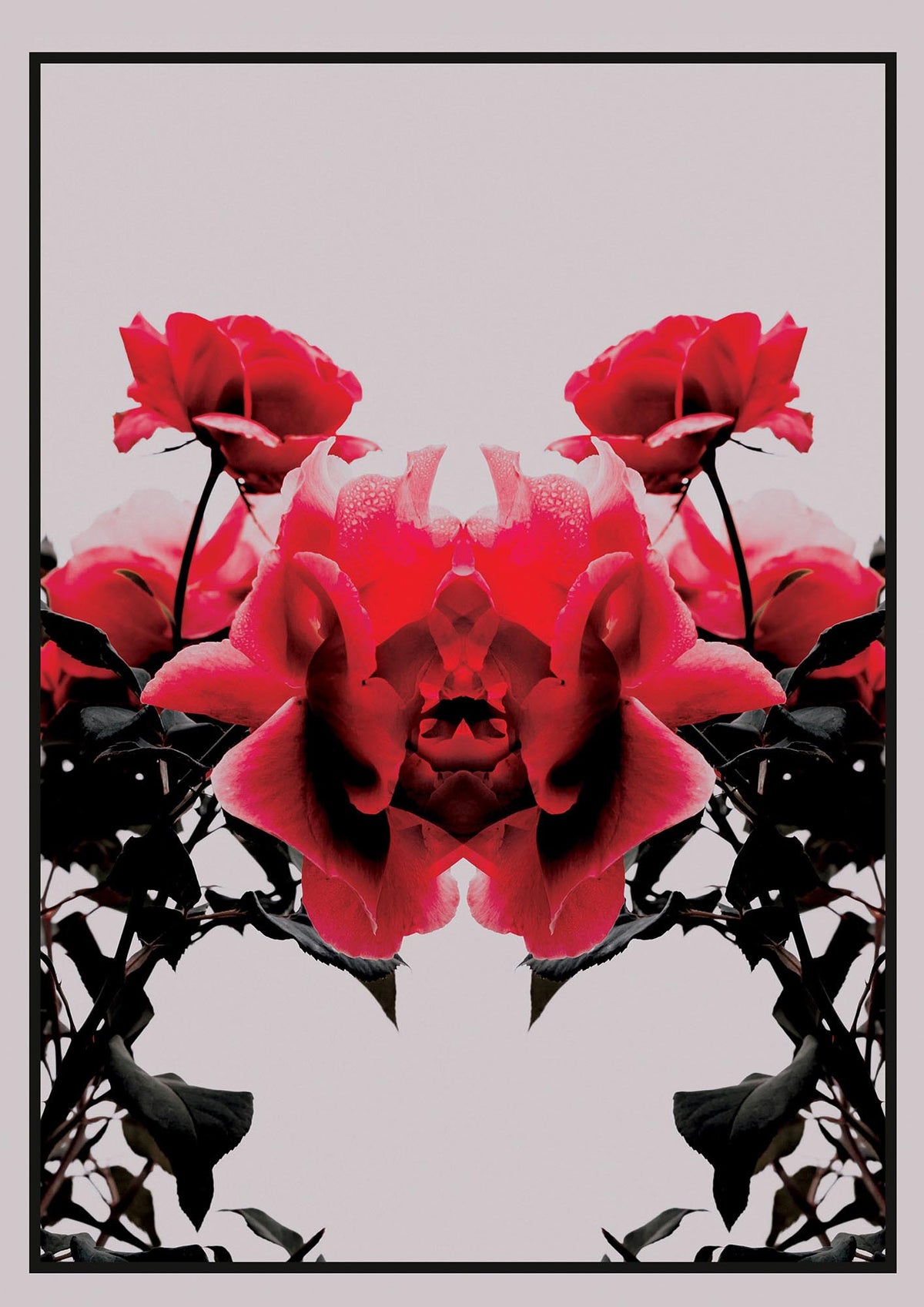 Symmetrical Flower One Wall Art - detail