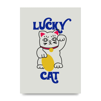 Lucky Cat Cartoon" Art For The Home - unframed print