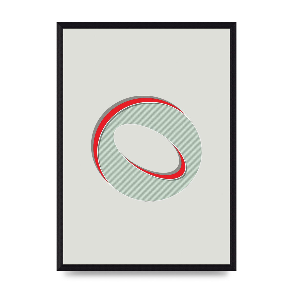 Mix Match Number 0" Printed Poster - A3 framed