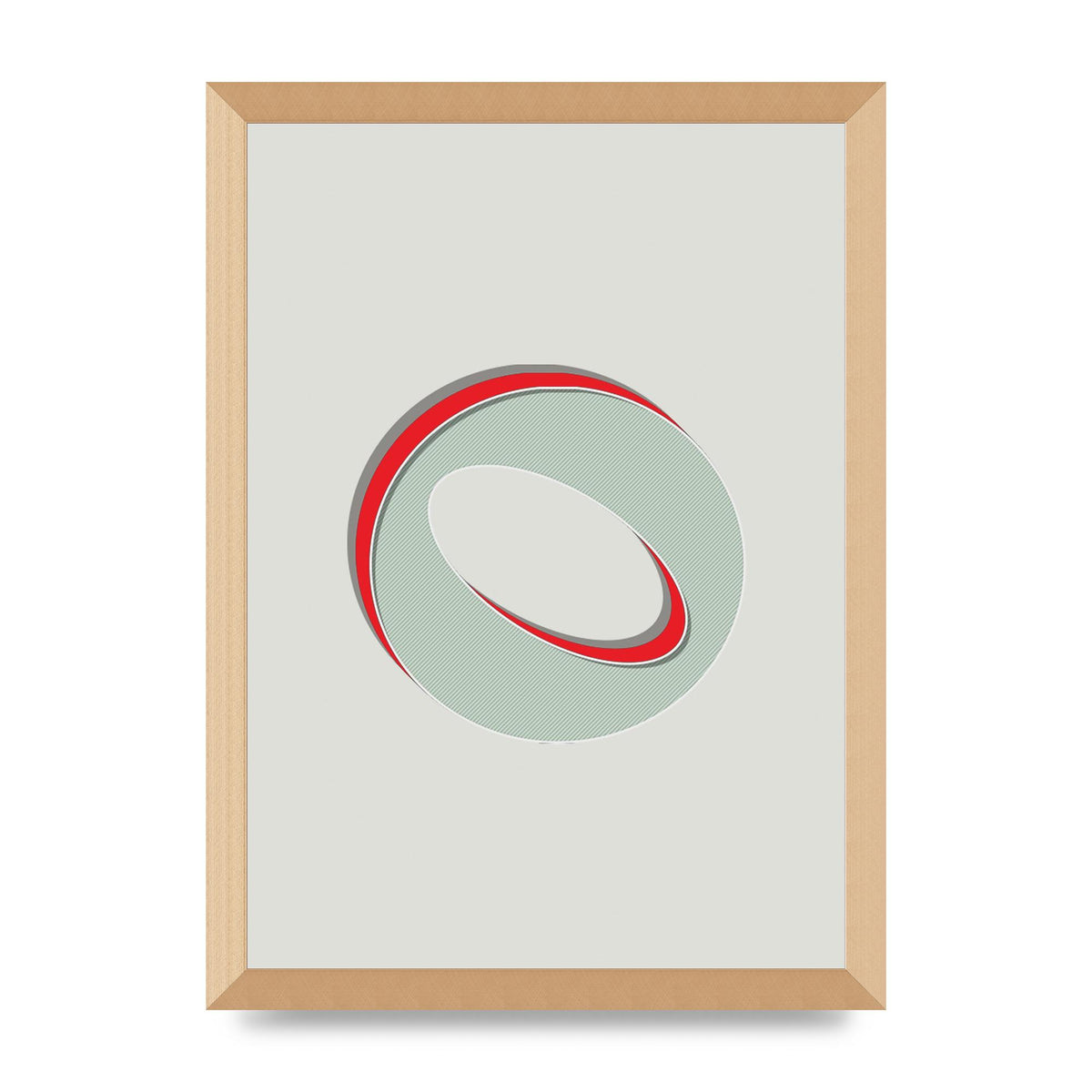 Mix Match Number 0" Printed Poster - A3 framed