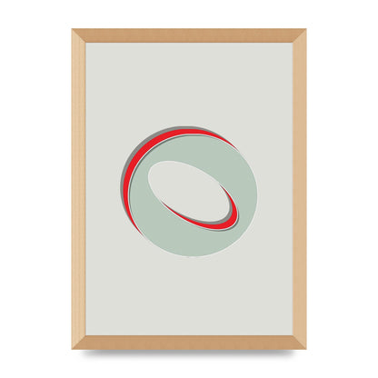 Mix Match Number 0" Printed Poster - A3 framed