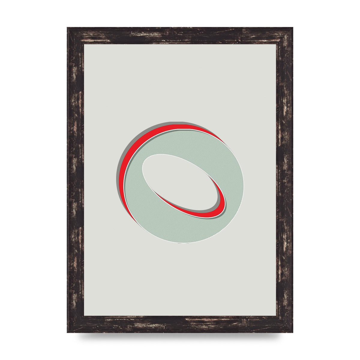Mix Match Number 0" Printed Poster - A4 framed