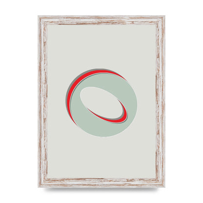 Mix Match Number 0" Printed Poster - A4 framed