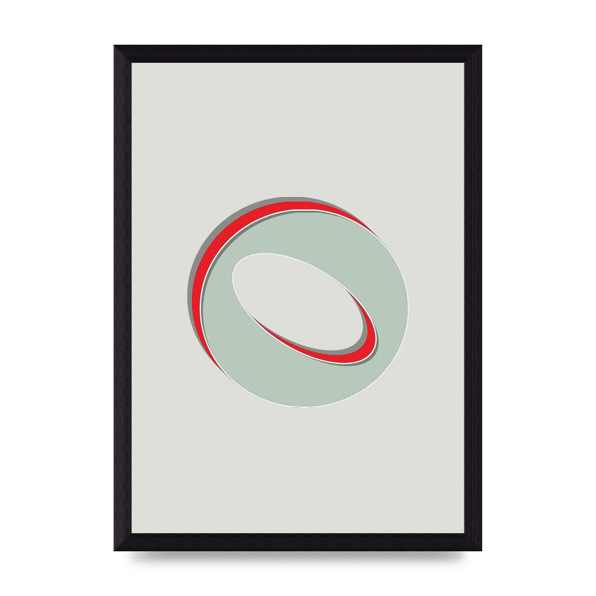 Mix Match Number 0" Printed Poster - A4 framed