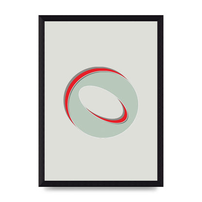 Mix Match Number 0" Printed Poster - A4 framed