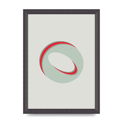 Mix Match Number 0" Printed Poster - A4 framed