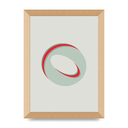 Mix Match Number 0" Printed Poster - A4 framed