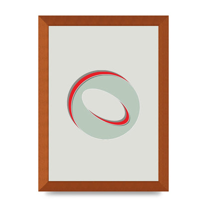 Mix Match Number 0" Printed Poster - A4 framed