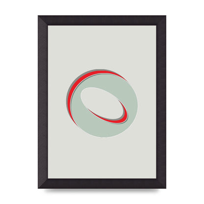 Mix Match Number 0" Printed Poster - A4 framed