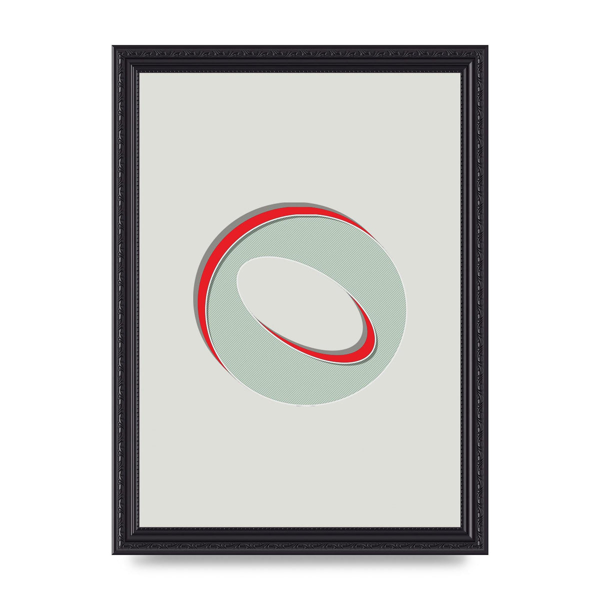 Mix Match Number 0" Printed Poster - A4 framed
