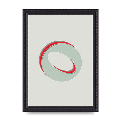 Mix Match Number 0" Printed Poster - A4 framed
