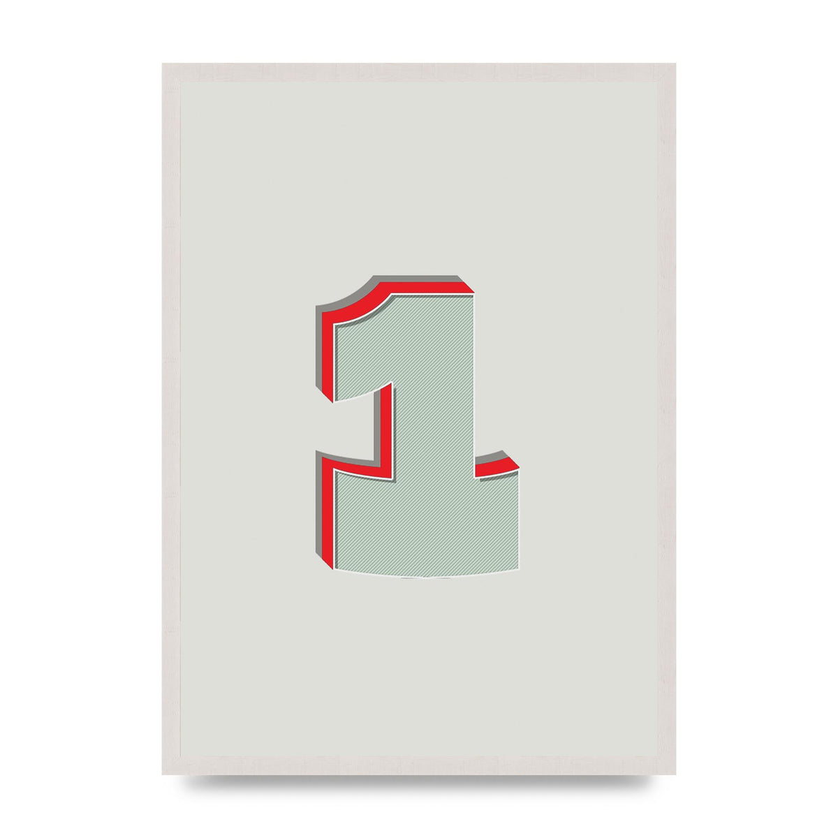 Mix Match Number 1" Wall Art - A2 framed