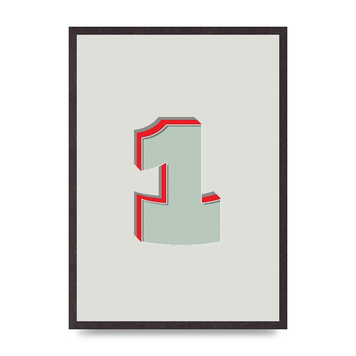 Mix Match Number 1" Wall Art - A2 framed