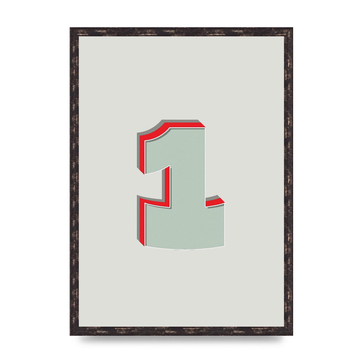 Mix Match Number 1" Wall Art - A2 framed
