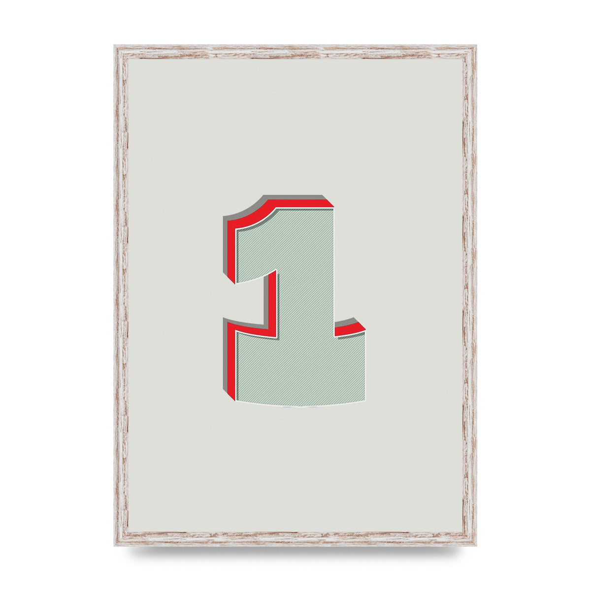 Mix Match Number 1" Wall Art - A2 framed