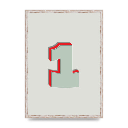 Mix Match Number 1" Wall Art - A2 framed