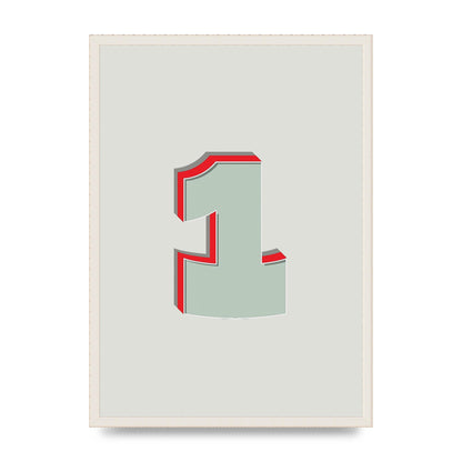 Mix Match Number 1" Wall Art - A2 framed