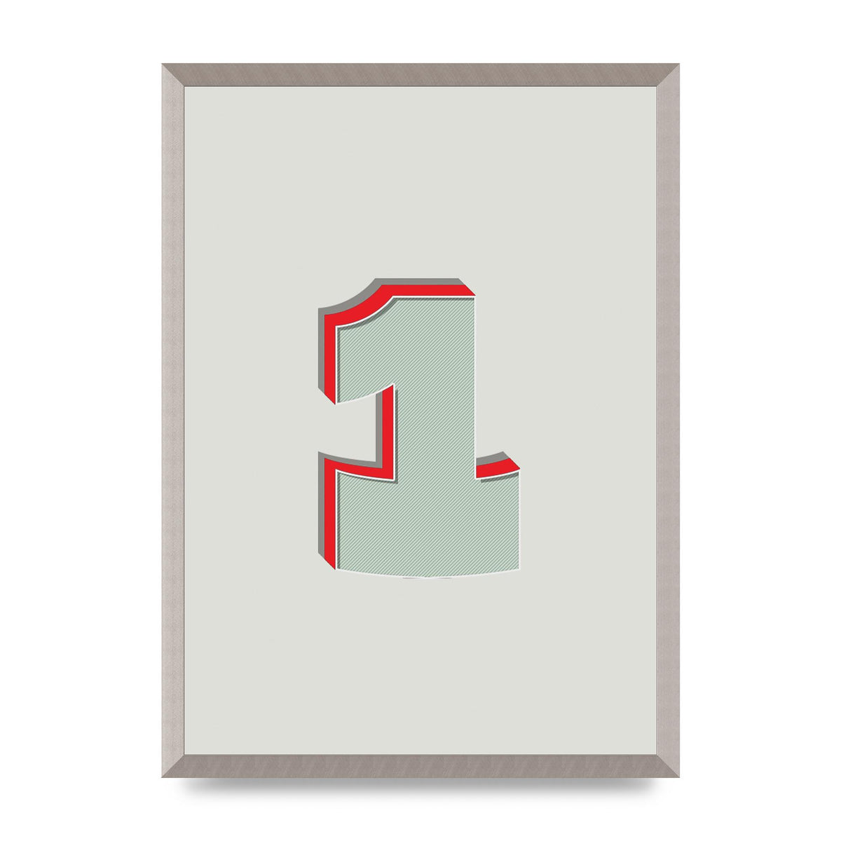 Mix Match Number 1" Wall Art - A2 framed