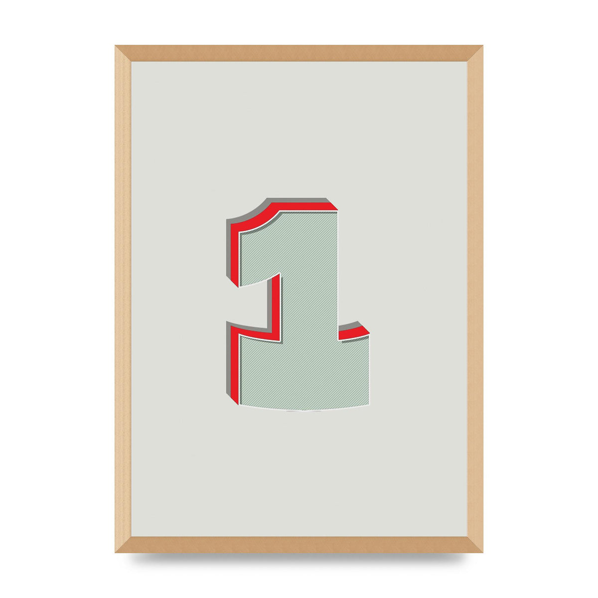 Mix Match Number 1" Wall Art - A2 framed