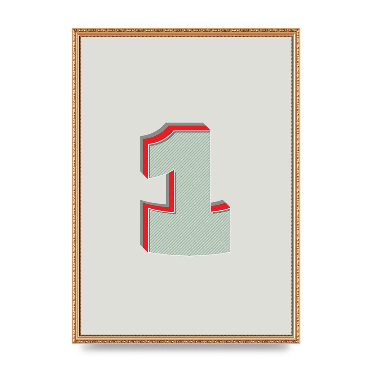 Mix Match Number 1" Wall Art - A2 framed